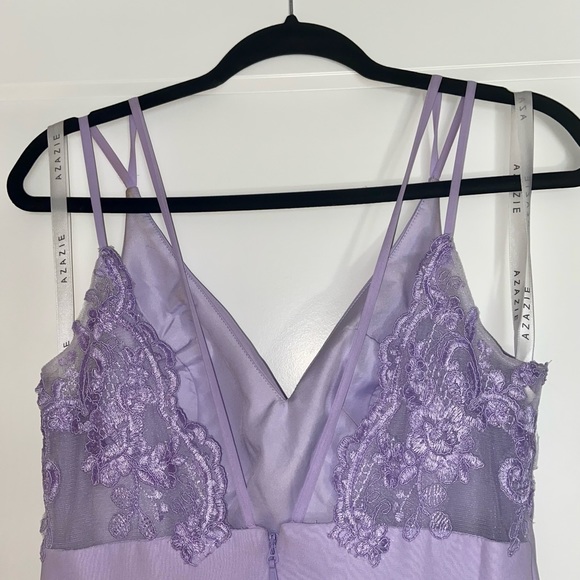 Azazie Lilac Bridesmaid Dress, Size A6 - Picture 4 of 9